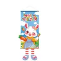 Colorful Easter bunny hanging banner with cute rabbit carrot and egg illustration decor - Girl Rabbit Style