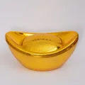 Grande decorazione a lingotto cinese Yuanbao in plastica dorata per il Capodanno - Yuanbao 60cm