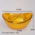 Grande decorazione a lingotto d'oro sycee per il Capodanno cinese con misure - Yuanbao 50cm