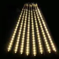 Waterproof LED meteor shower rain lights in warm white for outdoor garden decoration - 30cm 8 Tubes / Round Plug / Warm White