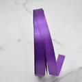 Premium purple polyester satin ribbon roll for gift wrapping and wedding flower decor - Purple Style (D3-8144) / 1cm Wide (100 Yards/Roll) / Purple