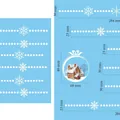 Set di adesivi natalizi statici per finestre blu con fiocchi di neve e casetta - Stile 8 (Fiocco di Neve Appeso) / 20*30cm