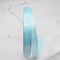 High quality light blue polyester satin ribbon for elegant gift wrapping and wedding decor - Sky Blue Style (D3-8157) / 1cm Wide (100 Yards/Roll) / Sky Blue