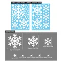 Set of 2 sheets white Christmas snowflake static window stickers for festive decoration - Large Snowflake (XC035) / 2 Sheets