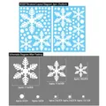White snowflake Christmas window stickers static cling decoration set of 2 sheets - Large Snowflake (XC037) / 2 Sheets