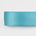 Premium 1.5cm cyan single-sided high-density polyester satin ribbon for gift wrapping - 8092# Single Sided Satin / 1.5cm Wide * 100 Yards/Roll / Cyan Blue