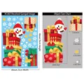 Christmas snowman and snowflake static window stickers layout and dimensions diagram - Christmas Gift Box (XC063)