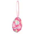 Pink floral patterned Easter egg hanging ornament for holiday party decoration and DIY - 4*6cm / Pink Floral Style (03) / 1 Piece