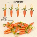 Set mit 24 glitzernden orangefarbenen Schaumstoffkarotten für die Osterdekoration - 7cm 24PCS Ostern Glitzer Karotte