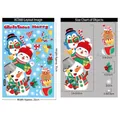 Christmas window stickers set featuring snowman and penguin with layout dimensions 25x35cm - Snowman (XC066)
