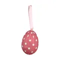 Decorative pink Easter foam egg hanging ornament featuring classic white polka dots design - 4*6cm / 1 Piece / Polka Dot Red