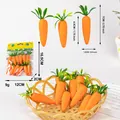 Set van 12 kunstmatige schuimrubberen paaswortels met gedetailleerde afmetingen - 7cm 12PCS Pasen Normale Wortel