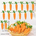 Set kleine glitter schuim kunstwortelen voor paasdecoratie met een totale lengte van 7 cm - 7cm 24PCS Pasen Normale Wortel