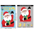 Santa Claus Christmas window static cling sticker set with dimensions - Gift Santa (XC068)