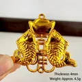 Pendentif en plastique doré avec deux poissons et lingot pour la décoration du Nouvel An - Auspicious fish