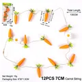 12 stuks kunstmatige schuim wortels slinger decoratie voor Pasen feestje in huis - Hennep Touw Verbonden Hangstijl / 7cm 12PCS Pasen Wortelslingers