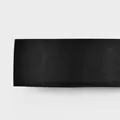 Close-up of 1.5cm black high-density polyester ribbon for gift wrapping and DIY crafts. - 8110# Single Sided Satin / 1.5cm Wide * 100 Yards/Roll / Black