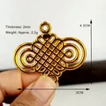 Pendentif de nœud chinois plaqué or pour décoration du Nouvel An avec mesures de 5 cm - Nœud Chinois
