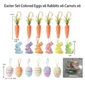 18-teiliges buntes Osterdeko-Set aus Schaumstoff mit Eiern, Hasen und Karotten - Ostern #34 Ei Hase Karotte Set / 18er-Pack