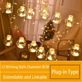 Warm white LED wishing ball curtain string lights with 8cm spheres for home decor - Wishing Ball Curtain Light / Plug-in 220V (Standard Controller) / Warm White