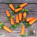 Set mit 30 künstlichen Schaumstoff-Karotten für die Osterdekoration zu Hause, 7 cm - Ostern Dekoration Karotte / 30 Stück/Packung (7CM) / Orange Glitzer