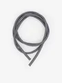 Primer plano de un cordón de cuero PU gris con costura interna fina para manualidades. - 5mm / Gris