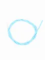 Primer plano del cordón de PU azul claro cosido para llaveros y accesorios de bricolaje - 5mm / Azul claro