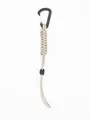 Tactical outdoor paracord carabiner with durable braided lanyard for keychain use - Khaki