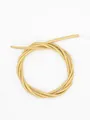Hochwertige goldene runde PU-Lederschnur mit Steppnaht für DIY-Schmuck und Bastelarbeiten - 5mm / Gold