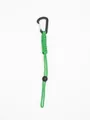 Green tactical paracord lanyard with black carabiner for outdoor gear and keychains - Grass Green