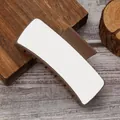 Detail shot of brown PU heat transfer hair claw clip for DIY printing on wood background - Heat Transfer (Blank White Surface)