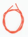 Primer plano de cordón redondo de cuero PU rojo cosido para accesorios de bolsos DIY - 5mm / Rojo Anaranjado