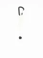 Outdoor tactical paracord lanyard with black carabiner hook in durable white cord - White