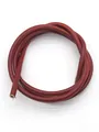 Detail of red cross-grain PU leather cord with fine stitching for DIY crafts - Saffiano Stitched Cord / Red (00132)