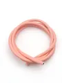 Detail of pink cross-grain PU leather cord with white stitching for DIY accessories. - Saffiano Stitched Cord / Pink (00134)