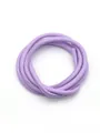 Macro detail of purple cross-grain PU leather cord with stitching for DIY crafts - Saffiano Stitched Cord / Purple (00137)