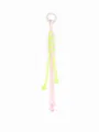Handgewebter Schlüsselanhänger mit pinkfarbenem und neongrünem Paracord-Geflecht - Schlüsselanhänger (22138) / Rosa Und Fluoreszierendes Grün