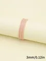 Detailed macro view of 3mm pink faux sheepskin stitched cord for DIY jewelry making - 3mm x 1m / Light Pink (00313)
