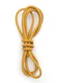 Yellow matte retro round leather cord with decorative stitching for DIY accessories and crafts - 3mm / Mustard Yellow (00156)
