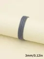 Macro detail of 3mm grey faux leather stitched cord for handmade jewelry DIY projects - 3mm x 1m / Gray (00320)
