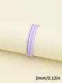 Macro view of 3mm purple cord with stitched texture for DIY jewelry accessory parts - 3mm x 1m / Purple (00318)