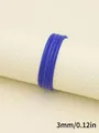 Close-up of 3mm blue faux sheepskin stitched cord for DIY jewelry accessories. - 3mm x 1m / Blue (00309)