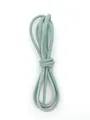 Premium mint green matte round leather cord with contrast stitching for DIY jewelry - 3mm / Gray Green (00145)