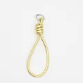 High-quality gold PU leather braided keychain loop pendant DIY accessory for bags - Gold
