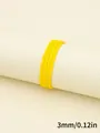 Close-up showing the texture of a 3mm yellow faux sheepskin stitched cord for DIY jewelry. - 3mm x 1m / Bright Yellow (00315)