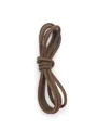 Matte brown stitched round leather cord for DIY crafts and retro sewing projects - 6mm / Dark Brown (00144)