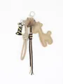 Vista dettagliata del ciondolo per borsa stile Maillard con lettera leopardata e giraffa - Stile I (22103)