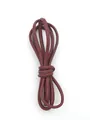 Premium burgundy matte stitched round leather cord for vintage DIY jewelry making - 3mm / Deep Red (00147)