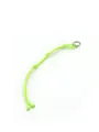 Vibrant neon green handmade braided polyester rope keychain for bags and accessories - Fluorescent Green