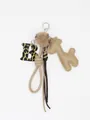 Dettaglio portachiavi stile Maillard con lettera B leopardata e giraffa in pelle PU - Stile B (22109)
